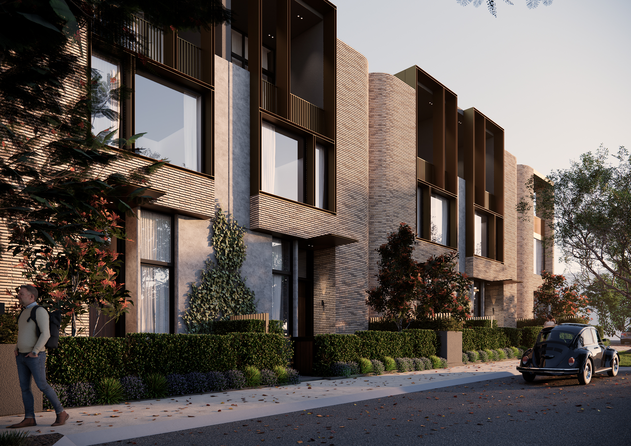 The six Filaro residences along Woodville Street