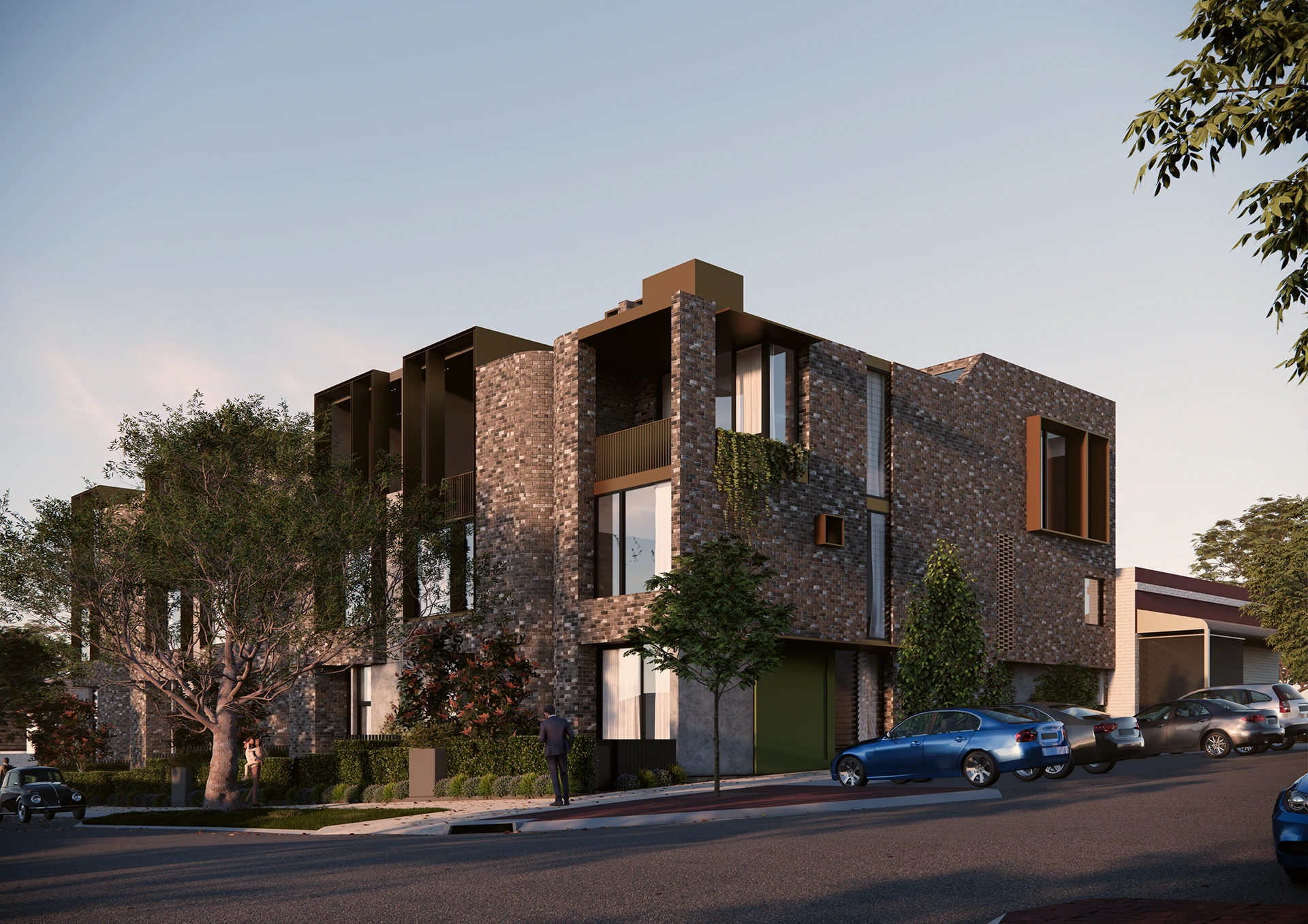 Corner residence and side street